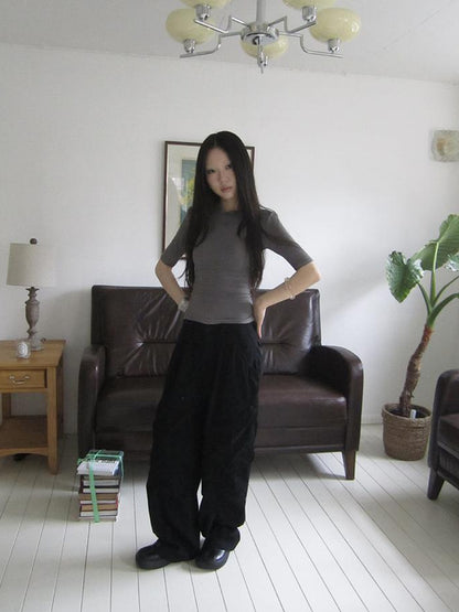 ang project Vintage Washed Pleated Pocket Cargo Pants