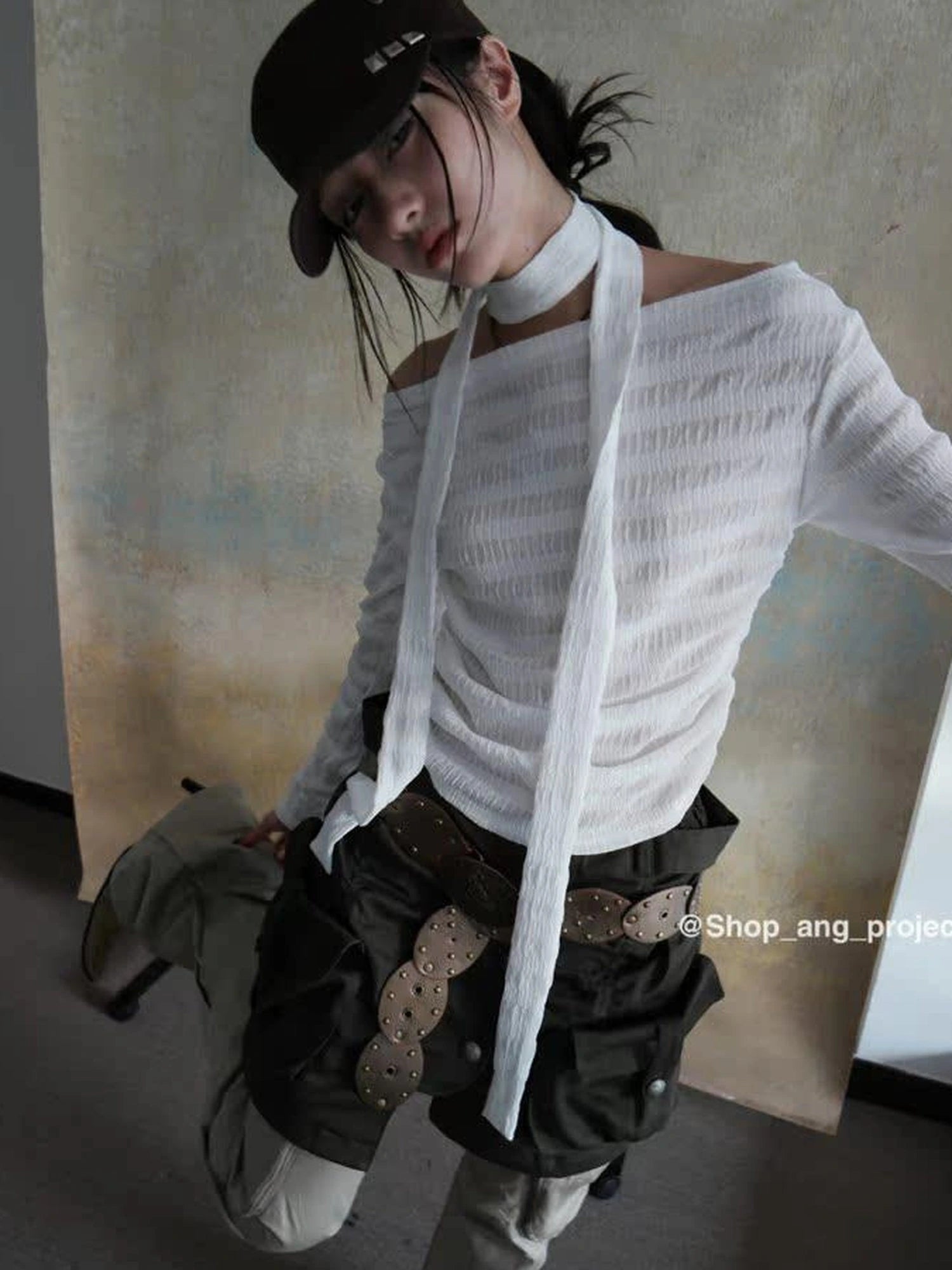 Vintage Y2 K Western Cowboy Metal Buckle Leather Belt