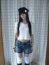 ang_project_White_Solid_V-neck_Slim_Fit_Cropped_Elbow_Sleeve_Women&