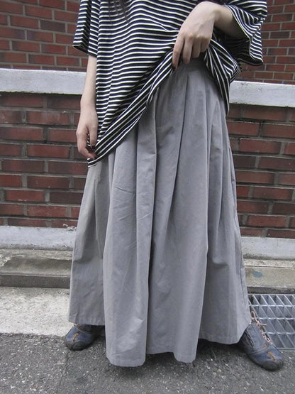 Wide Leg Cropped Pants with Elastic Waist and Pleated Detail