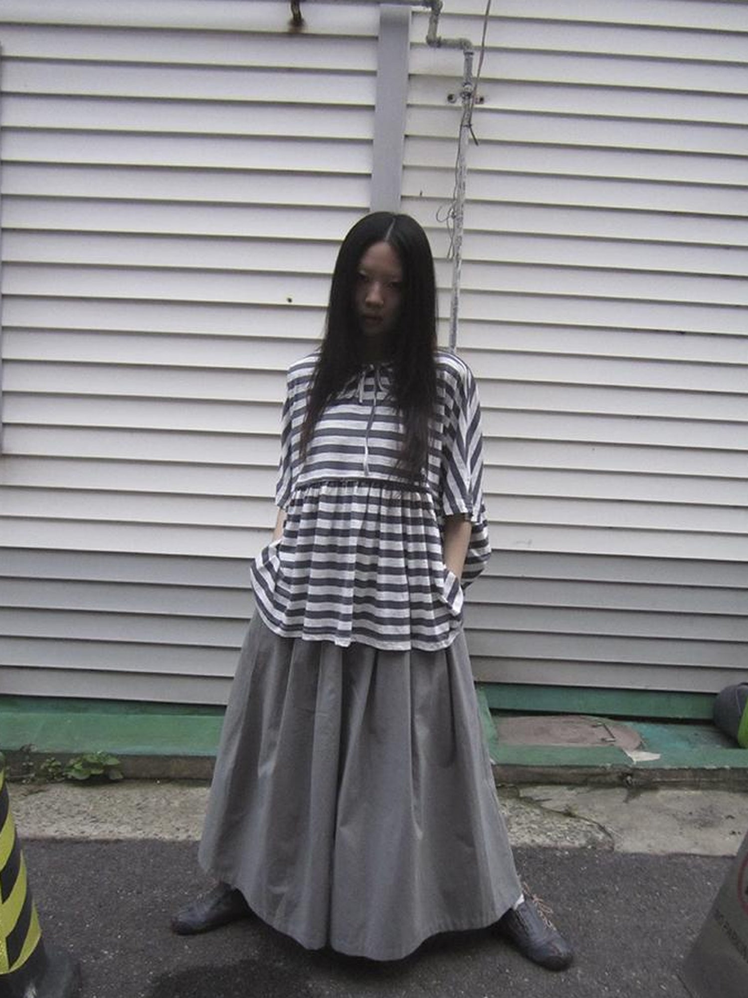 ang project Wide Leg Cropped Pants with Elastic Waist and Pleated Detail