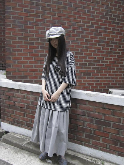 ang project Wide Leg Cropped Pants with Elastic Waist and Pleated Detail