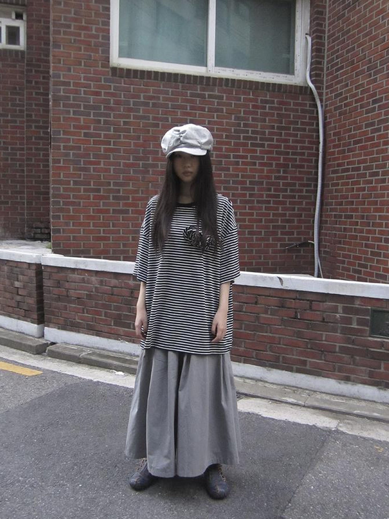 ang project Wide Leg Cropped Pants with Elastic Waist and Pleated Detail