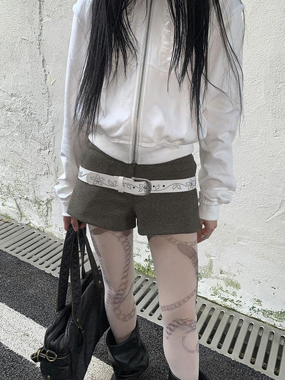 ang project Y2K Studded Metal Buckle Vintage Punk Belt