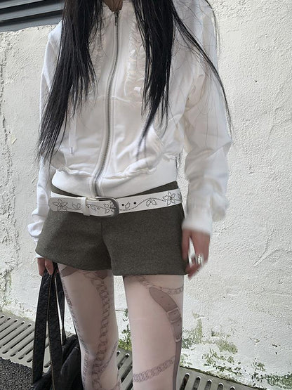 ang project Y2K Studded Metal Buckle Vintage Punk Belt