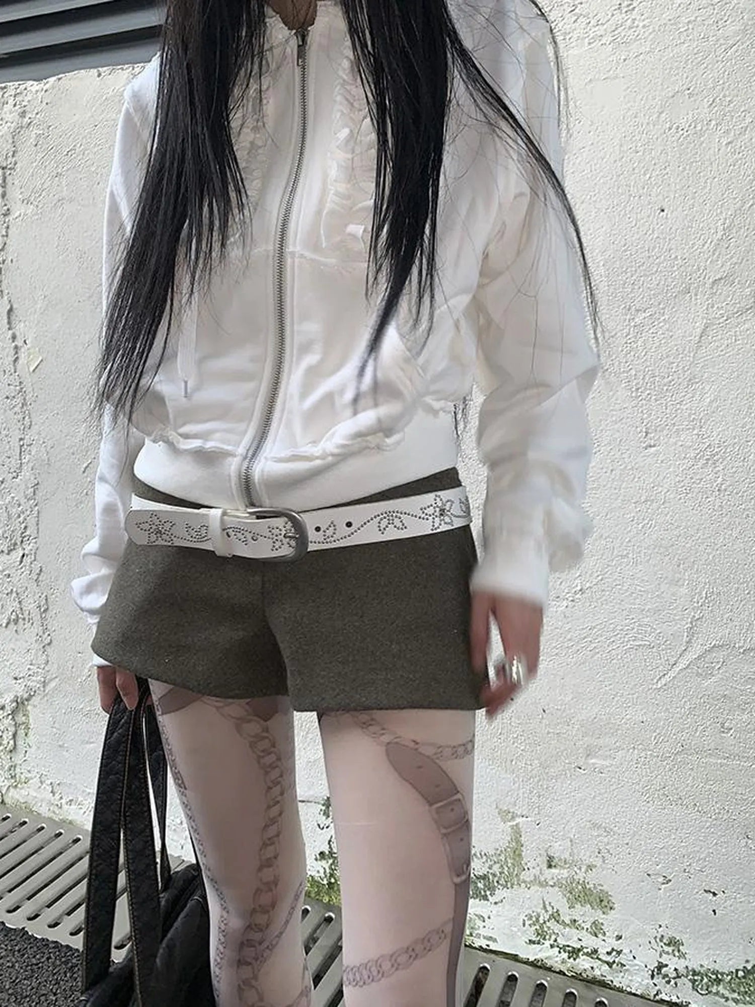 Y2K Studded Metal Buckle Vintage Punk Belt