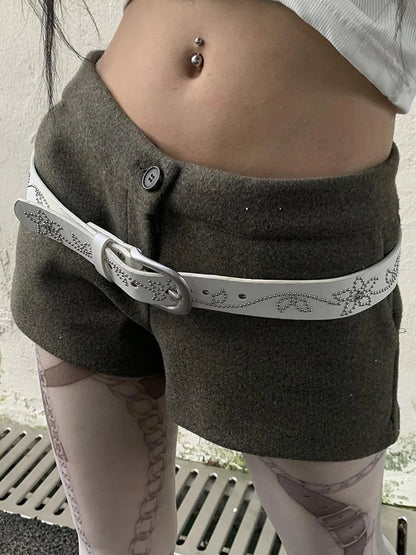 Y2K Studded Metal Buckle Vintage Punk Belt