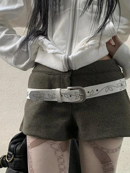 Y2K Studded Metal Buckle Vintage Punk Belt