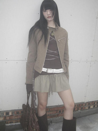 ang project Y2K Studded Metal Buckle Vintage Punk Belt