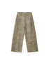 DIDDI MODA Retro Leopard Flare Pants With Split Detail
