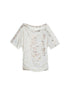 ARIADNAw Vintage Y2K Collage Tee Asymmetrical Cut Out Top Retro Contrast Splicing