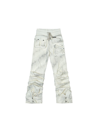 ARIADNAw Industrial Punk Pocket Pants Low Waist Loose Streetwear For Women