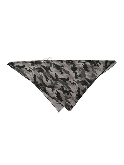 WSW WUSHENWU Spicy Soldier Studded Camo Bandana Punk Utility Scarf