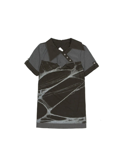 Spiderweb Print Punk T Shirt Fearless Streetwear