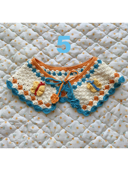 Frufru Gulu Japanese Multicolor Knit Wool Detachable Collar Bag 12 Styles