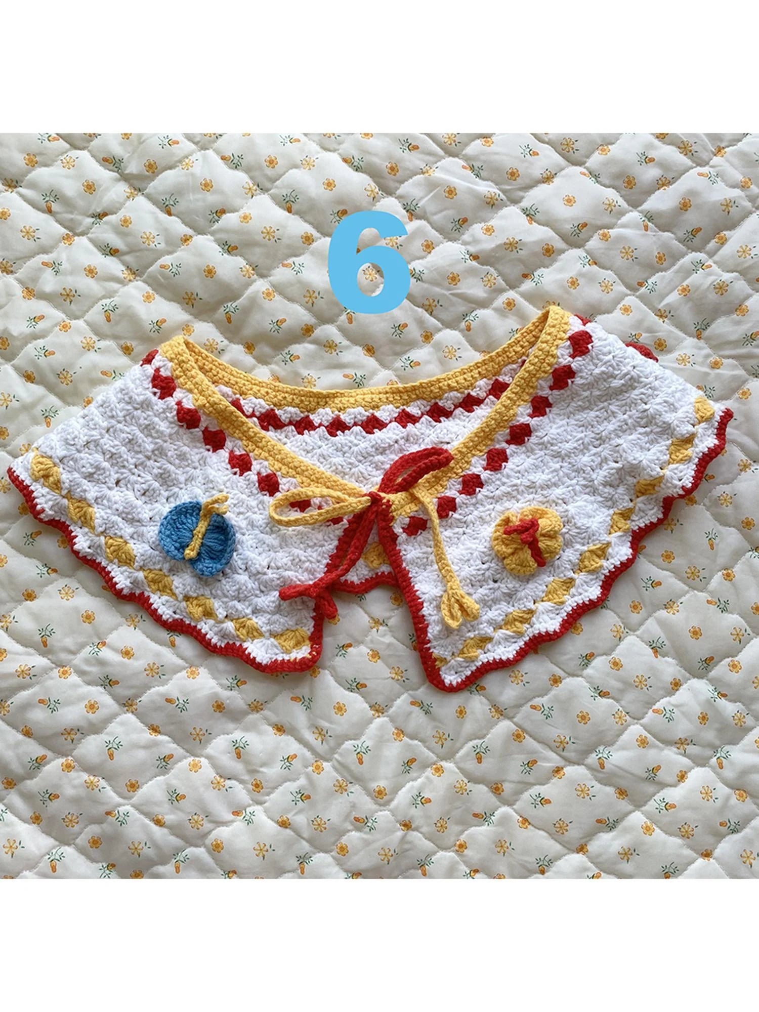 Japanese Multicolor Knit Wool Detachable Collar Bag 12 Styles