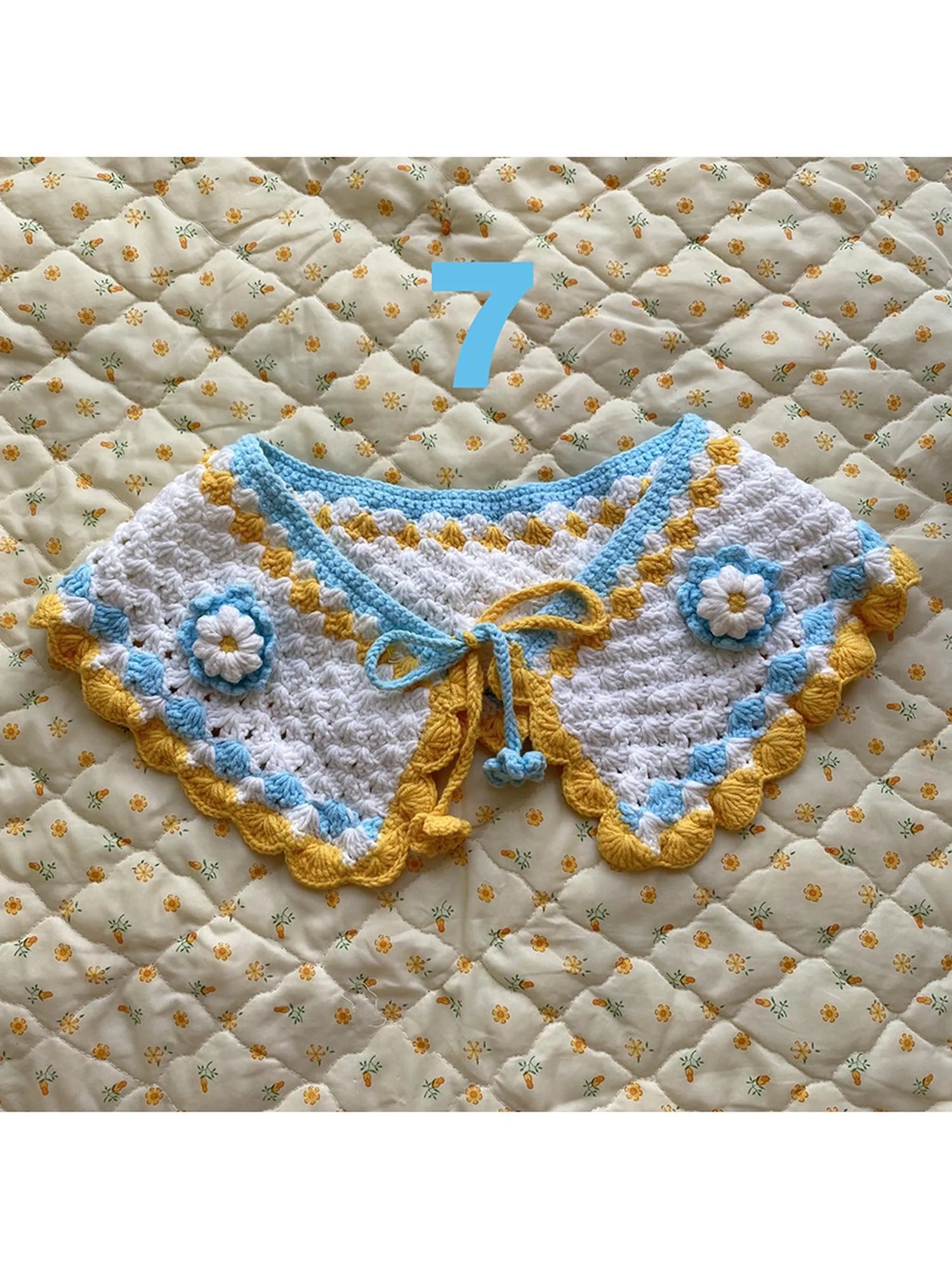 Japanese Multicolor Knit Wool Detachable Collar Bag 12 Styles