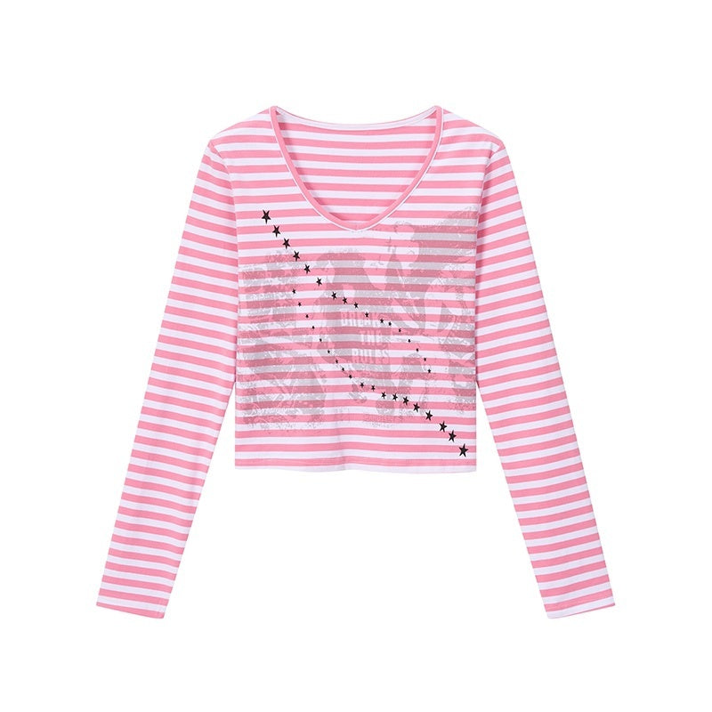 atrandom_Band_Print_Star_Contrast_Stripe_Women&