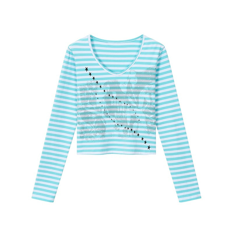 atrandom_Band_Print_Star_Contrast_Stripe_Women&