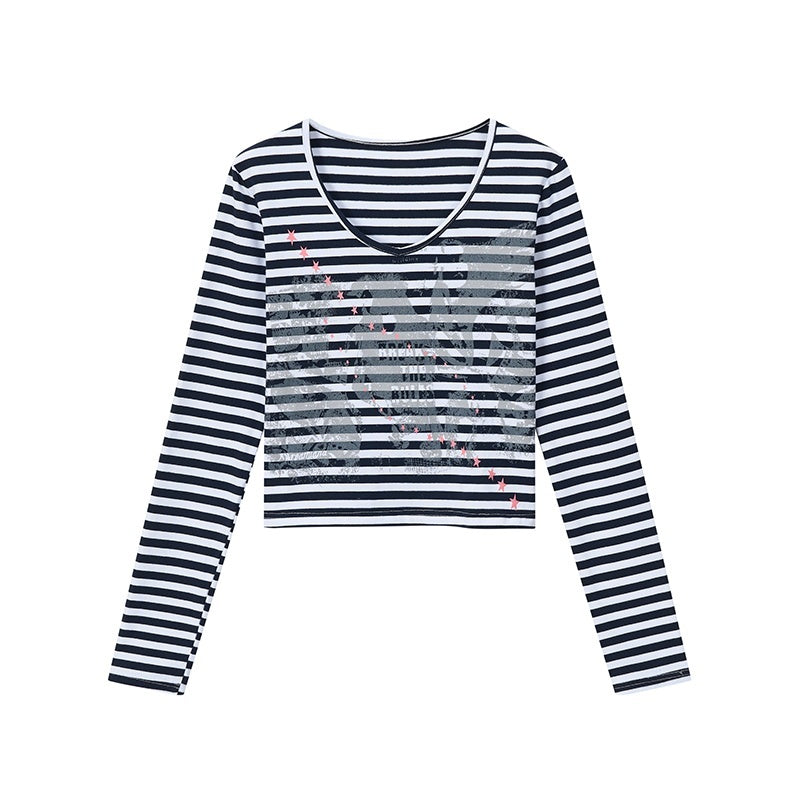 atrandom_Band_Print_Star_Contrast_Stripe_Women&