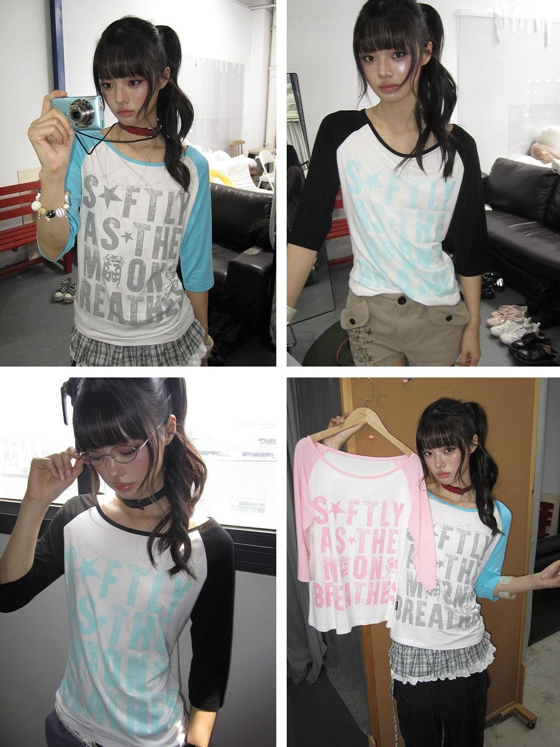 atrandom Beetle Colorblock Raglan Print Women&