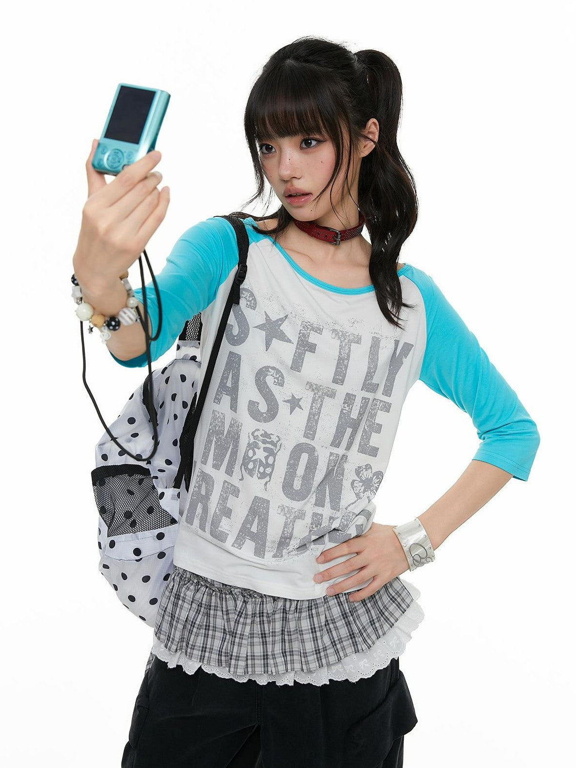atrandom Beetle Colorblock Raglan Print Women&
