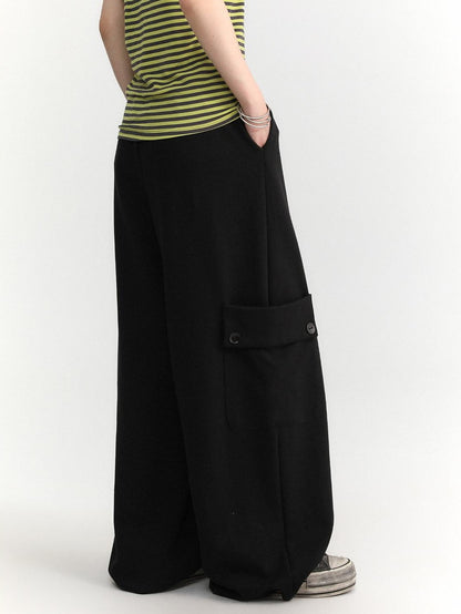 atrandom Black Letter Print Big Pockets Women&