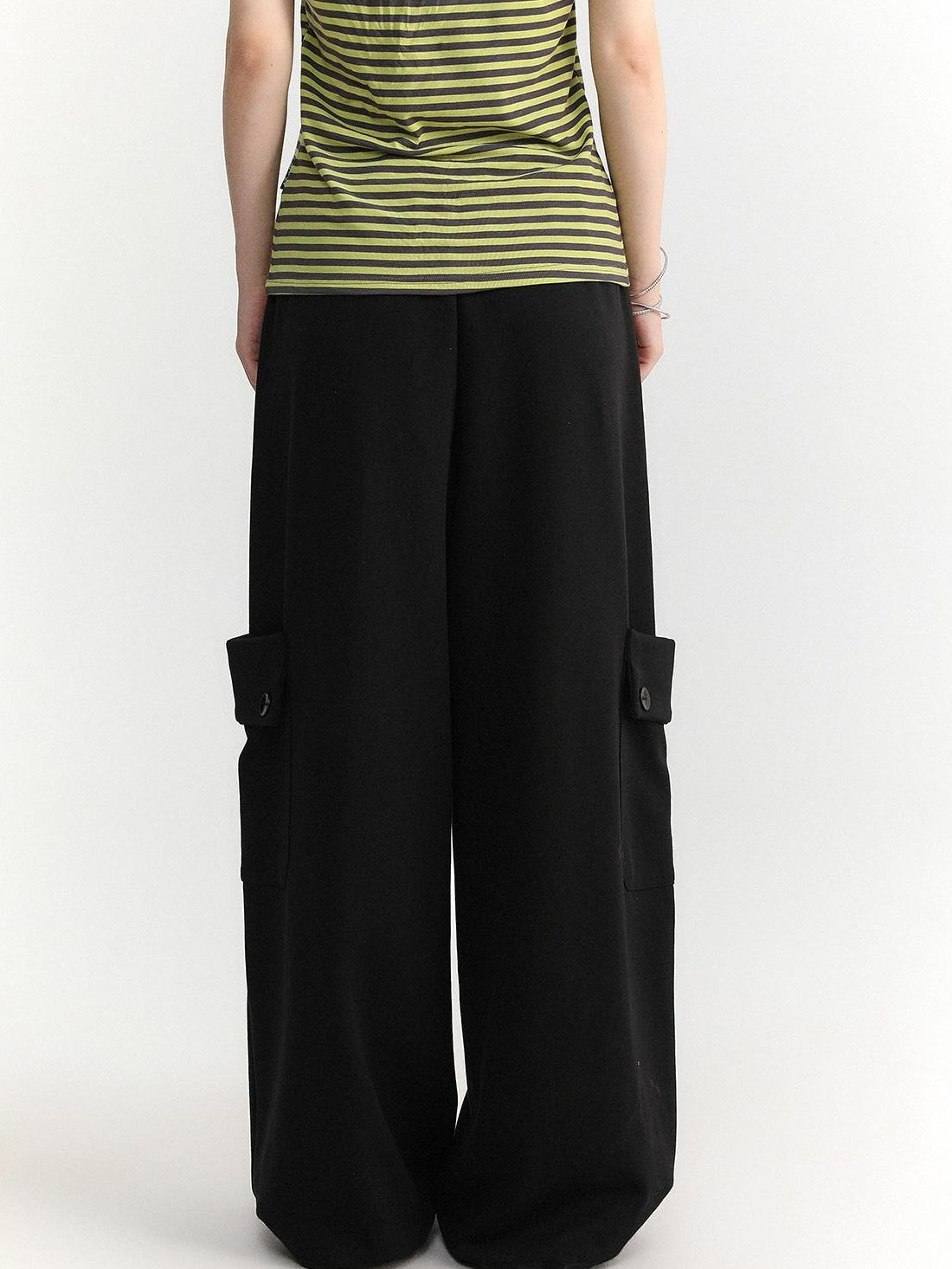 atrandom Black Letter Print Big Pockets Women&