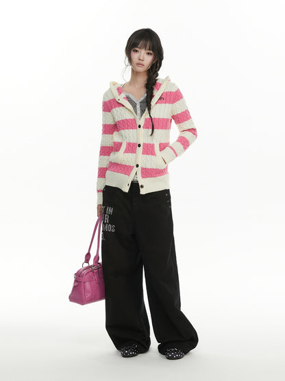 atrandom_Cable_Knit_Striped_Color_Block_Embroidered_Hooded_Women&