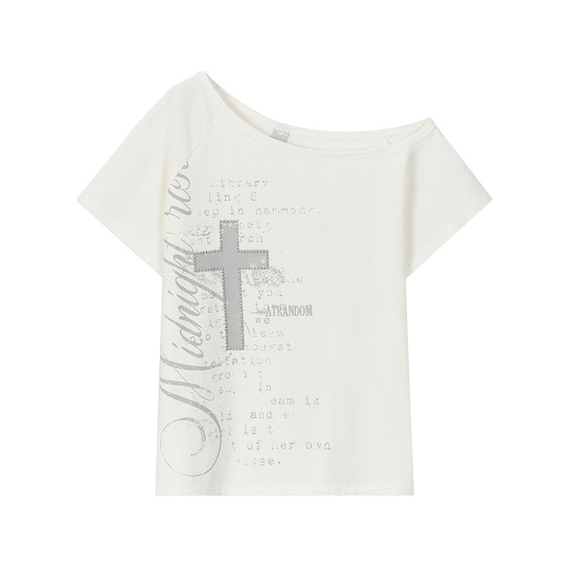 atrandom_Cross_Print_Asymmetric_Shoulder_Women&