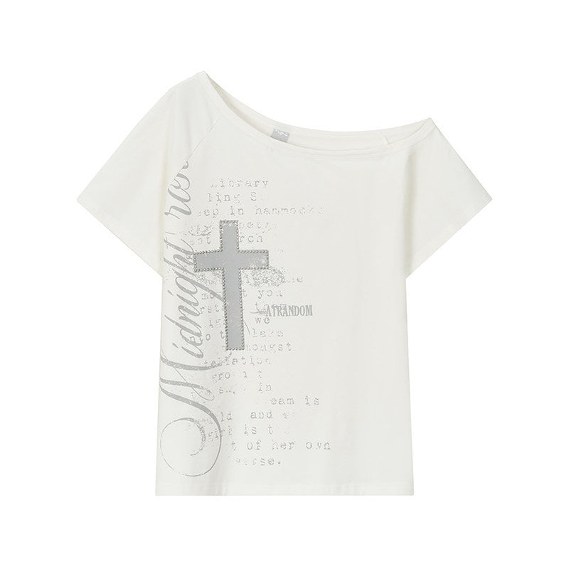 atrandom_Cross_Print_Asymmetric_Shoulder_Women&