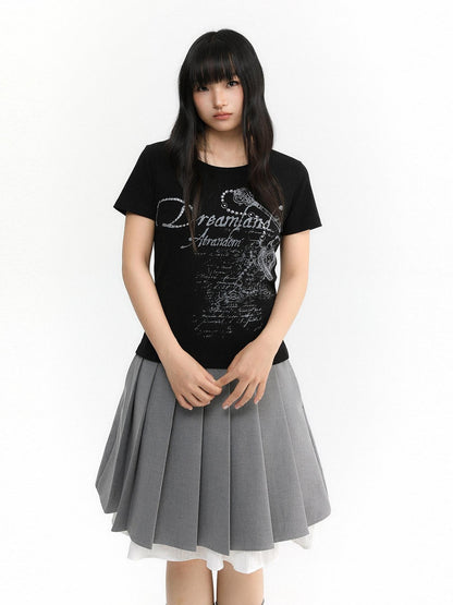 atrandom Dreamscape Print Rhinestone Women&