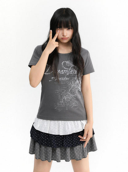 atrandom Dreamscape Print Rhinestone Women&