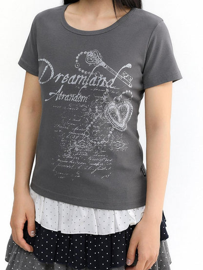 atrandom Dreamscape Print Rhinestone Women&