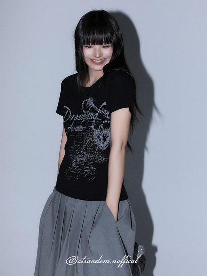 atrandom Dreamscape Print Rhinestone Women&