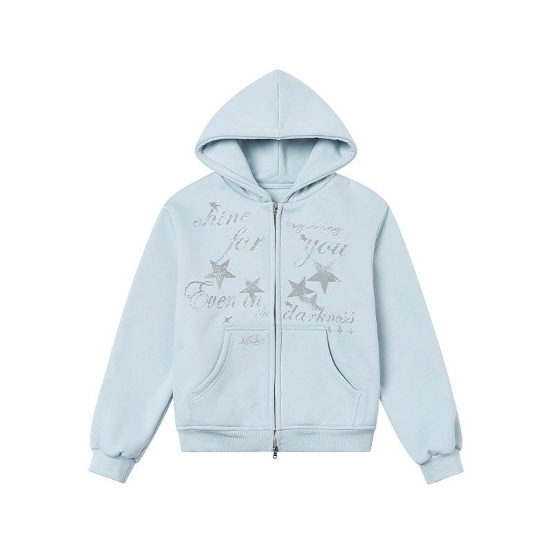 atrandom_Embroidered_Print_Two_Way_Zip_Hooded_Women&