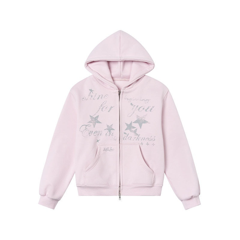 atrandom_Embroidered_Print_Two_Way_Zip_Hooded_Women&