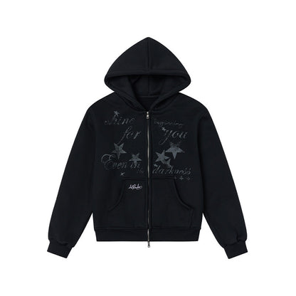 atrandom_Embroidered_Print_Two_Way_Zip_Hooded_Women&
