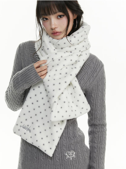 atrandom Fuzzy Shell Embroidered Polka Dot Women&