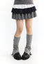 atrandom Gray Star Stripe Slit Layered Knit Women&