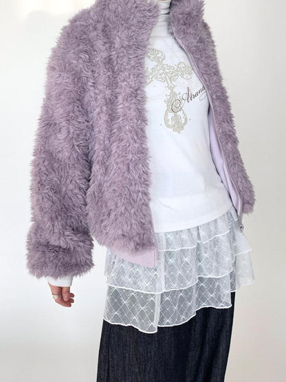 atrandom Jacquard Lace Bow Short Layered A Line Women&
