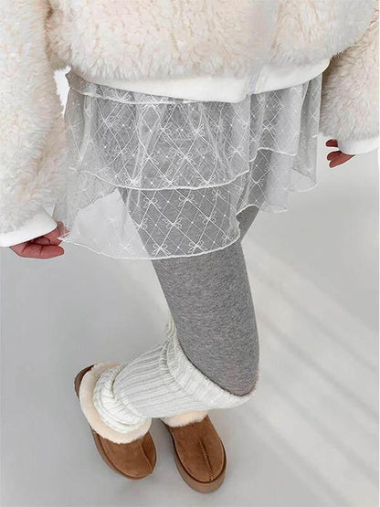 atrandom Jacquard Lace Bow Short Layered A Line Women&