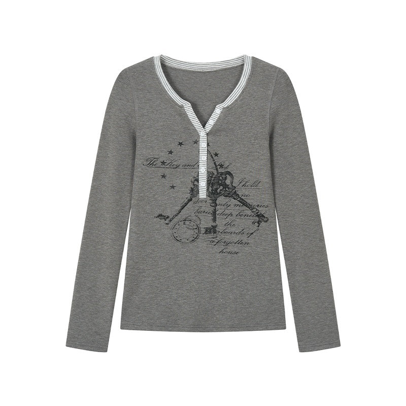 atrandom_Keyring_Print_Striped_Contrast_Trim_Slim_Fit_Women&