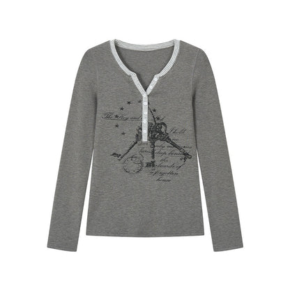 atrandom_Keyring_Print_Striped_Contrast_Trim_Slim_Fit_Women&