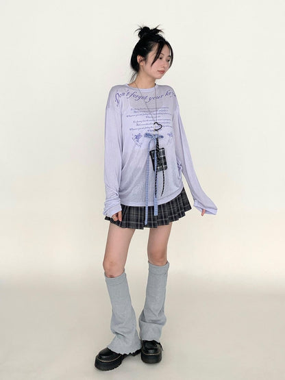 atrandom Little Angel Print Sheer Loose Women&