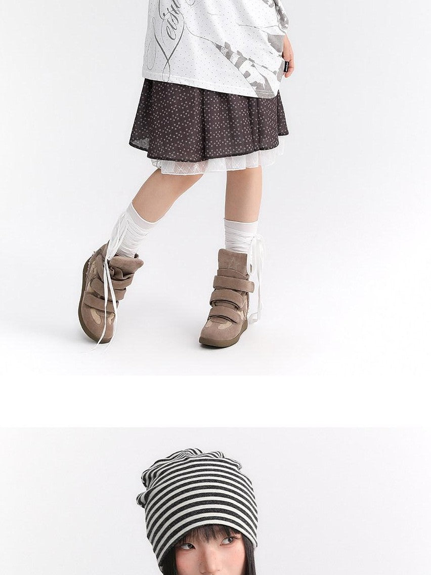 atrandom Manga Girl Print Polka Dot Bardot Women&