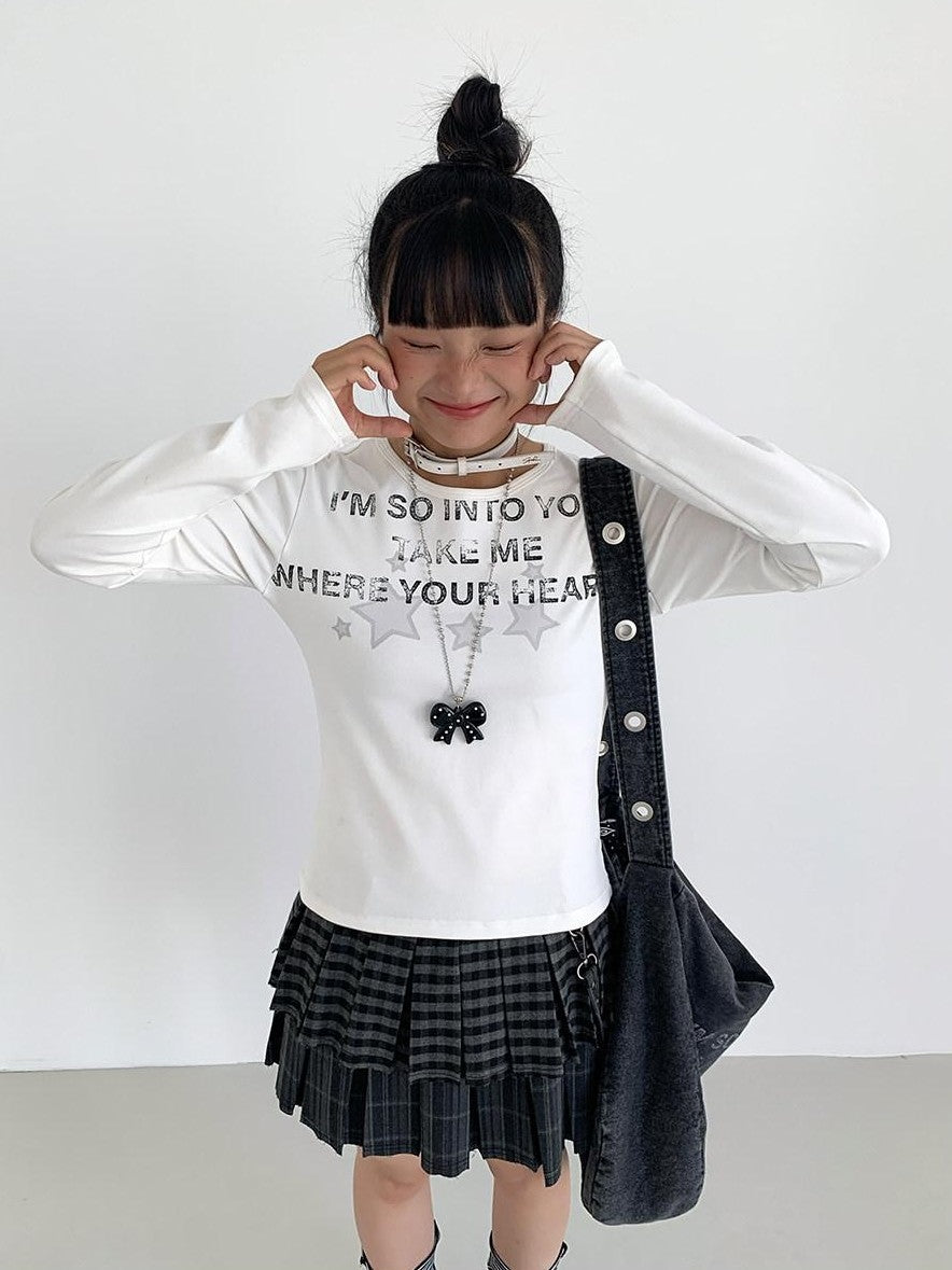 atrandom Pickle Green Vintage Text Star Print Women&