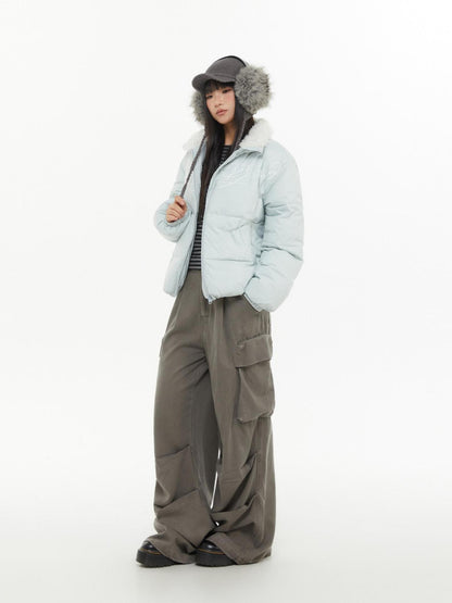 atrandom Pleated Multi Pocket Washed Cargo Women&