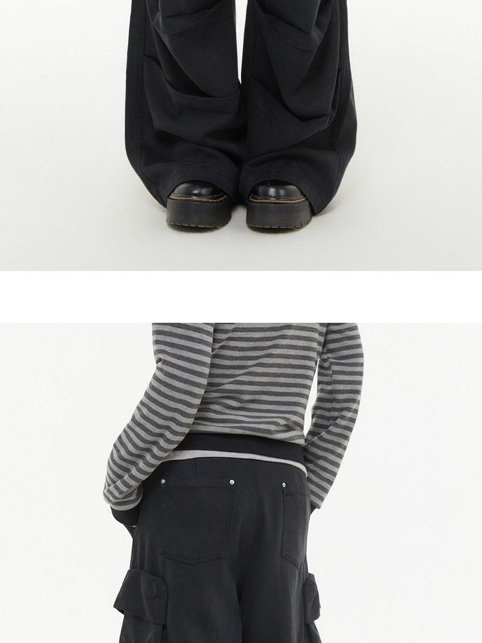 atrandom Pleated Multi Pocket Washed Cargo Women&