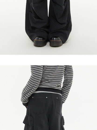 atrandom Pleated Multi Pocket Washed Cargo Women&